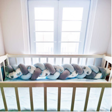 гр Бортик у ліжко “Косичка“ 15730 (1) тканина ФЛАНЕЛЬ PREMIUM, наповнювач СИНТЕПУХ, розмір 120*18 см “Bimbo“