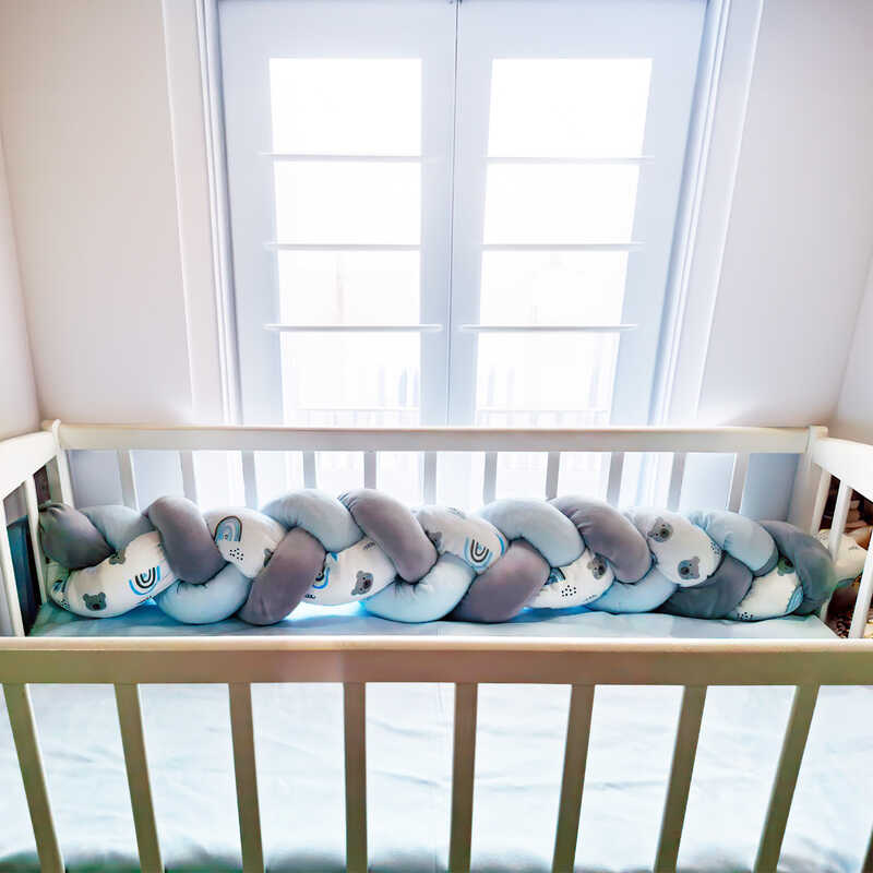 гр Бортик у ліжко “Косичка“ 15730 (1) тканина ФЛАНЕЛЬ PREMIUM, наповнювач СИНТЕПУХ, розмір 120*18 см “Bimbo“