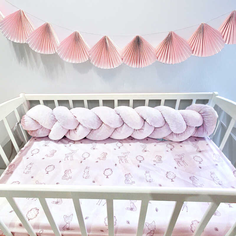 гр Бортик у ліжко “Косичка“ 53394 (1) тканина ПЛЮШ Minky, наповнювач СИНТЕПУХ, розмір 120*18 см “Bimbo“