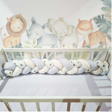 гр Бортик у ліжко “Косичка“ 60633 (1) тканина ФЛАНЕЛЬ, наповнювач СИНТЕПУХ, розмір 120*18 см “Bimbo“, в пакеті