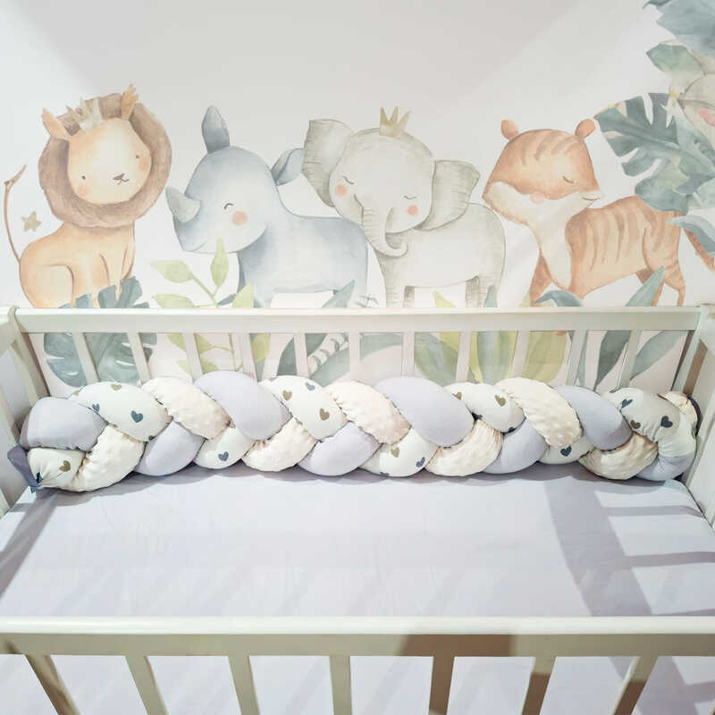 гр Бортик у ліжко “Косичка“ 60633 (1) тканина ФЛАНЕЛЬ, наповнювач СИНТЕПУХ, розмір 120*18 см “Bimbo“, в пакеті