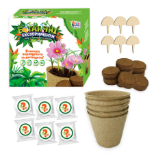 гр Ботанічні експерименти 82092 (24/2) “4FUN Game Club“, ґрунт, горщики, таблички, насіння, інструкція, в коробці