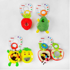 гр Брязкальце C 55876 (200) “Bimbo“, “Фрукти“, 4 види, пискавка, шелесткі елементи, в пакеті, ВИДАЄТЬСЯ ТІЛЬКИ МІКС ВИДІВ