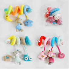 гр Брязкальце м“яке С 47838 (175)“Bimbo“, 3 види, розтяжка-спіраль, пискавка, шелесткі та гримлячі елементи, в пакеті