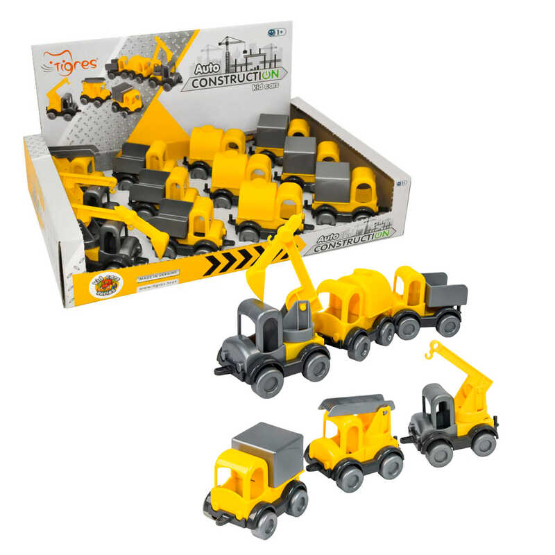 гр Будівельні машинки “Kid cars“ 39901 ЦІНА ЗА 12 ШТУК У БОКСІ (96) “Tigres“