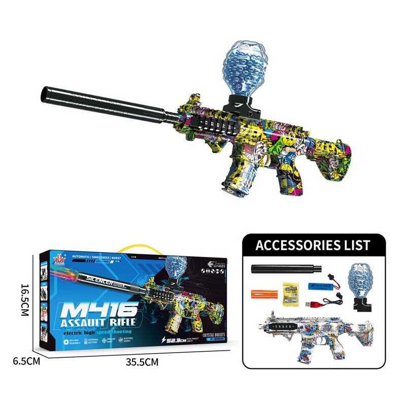 Автомат WH 08-2 (36) акумулятор 3.7 V, автоматичний та механічний принципи роботи, стріляє орбізами, в коробці Автомат WH 08-2 (36) акумулятор 3.7 V, автоматичний та механічний принципи роботи, стріляє орбізами, в коробці