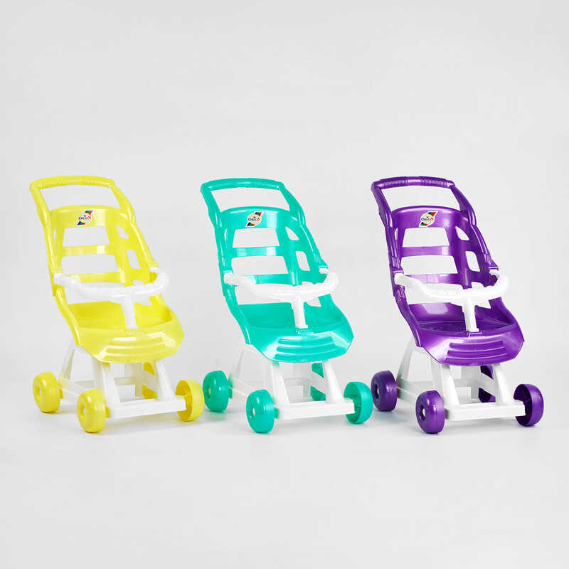 гр Візочок для ляльок 147 (10) “ORION“ 3 кольори : БУЗКОВИЙ, ЖОВТИЙ І БІРЮЗОВИЙ