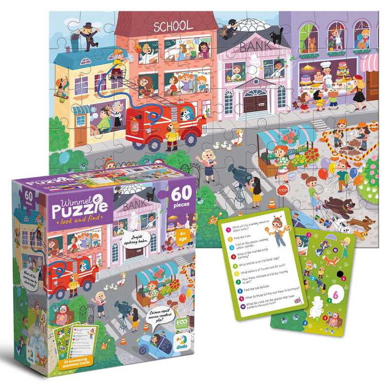 гр Вімельпазл “Містечко професій“ 300662 (32) “DoDo“, 60 елементів, картки із завданнями, в коробці гр Вімельпазл “Містечко професій“ 300662 (32) “DoDo“, 60 елементів, картки із завданнями, в коробці