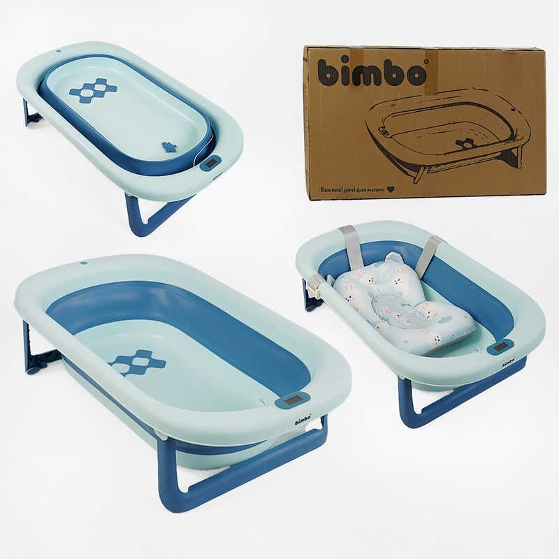 гр Ванна BM-40255 (1) “Bimbo“, 79х47х21 см, розкладна, клапан зливу, розкладні ніжки, електронний датчик температури, матрац, в коробці