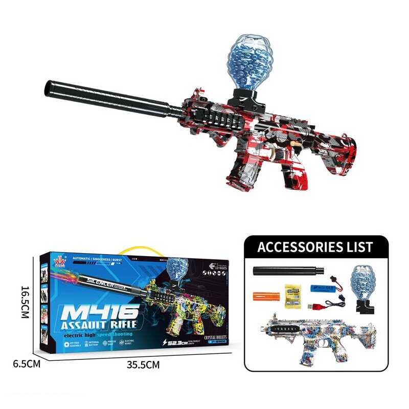 Автомат WH 08-4 (36) акумулятор 3.7 V, автоматичний та механічний принципи роботи, стріляє орбізами, в коробці