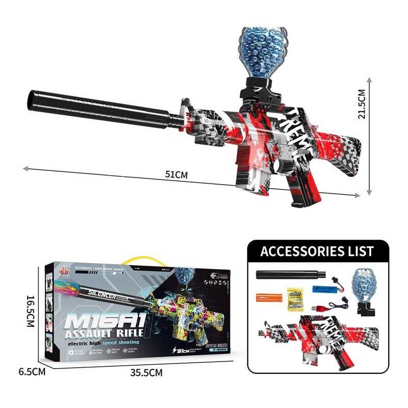 Автомат WH 11-1 (36) акумулятор 3.7 V, автоматичний та механічний принципи роботи, стріляє орбізами, в коробці Автомат WH 11-1 (36) акумулятор 3.7 V, автоматичний та механічний принципи роботи, стріляє орбізами, в коробці