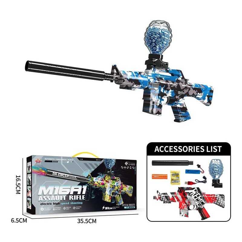 Автомат WH 11-4 (36) акумулятор 3.7 V, автоматичний та механічний принципи роботи, стріляє орбізами, в коробці Автомат WH 11-4 (36) акумулятор 3.7 V, автоматичний та механічний принципи роботи, стріляє орбізами, в коробці