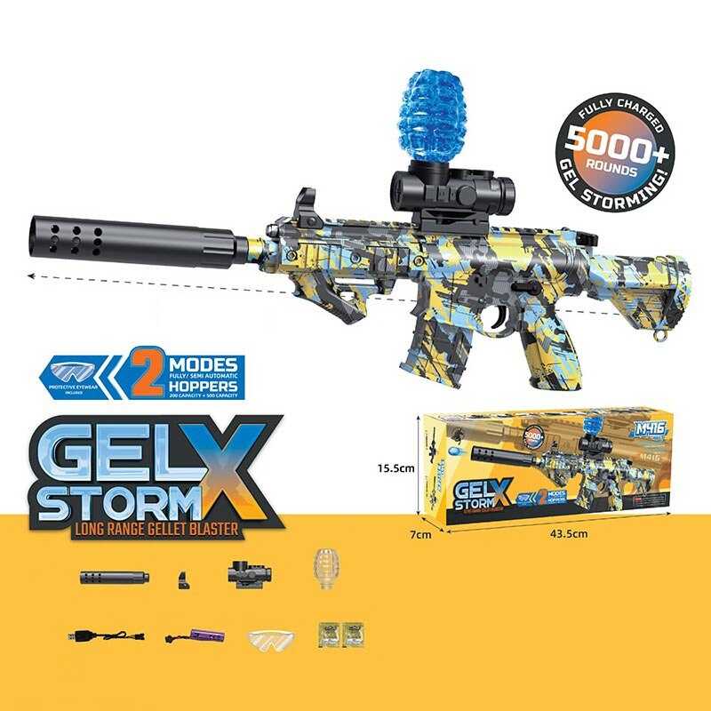 Автомат X 9909-1 A (48/2) стріляє орбізами, автоматичний принцип, орбізи, ак. 3.7V, USB-кабель, глушник, окуляри, в коробці