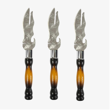 гр Вилка-ніж-відмикачка 3в1 з дерев`яною ручкою №177526 (1) ЦІНА ЗА 1 ШТУКУ, Довжина леза 14 см, Товщина металу - 3мм 