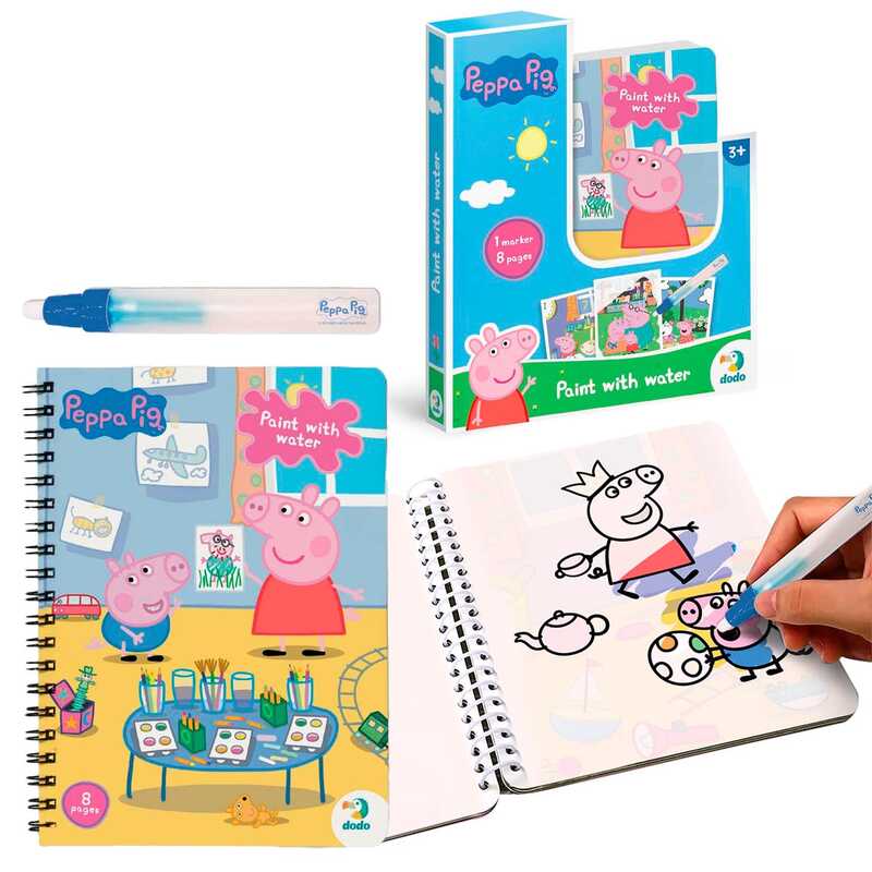 гр Водна розмальовка «Peppa Pig» 200443 (30) “DoDo“, 8 сторінок, маркер, в коробці
