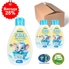 гр Гель для купання 61454 ЦІНА ЗА 8 ШТУК В БЛОЦІ (1) “Bimbo“, 300 мл, гіпоалергенний
