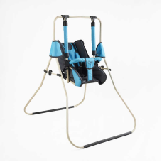 гр Гойдалка 0-м “Алінка“ 209148 (1) сіра з блакитним, бежевий каркас, зміна положення спинки “сидячи/лежачи“, у пакеті