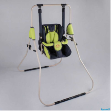 гр Гойдалка 0-м “Алінка“ 25171 (1) сіро-салатовий, бежевий каркас, зміна положення спинки “сидячи/лежачи“, у пакеті