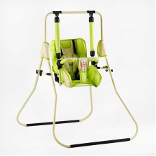 гр Гойдалка 0-м “Алінка“ 25782 (1) бежево-салатовий, бежевий каркас, зміна положення спинки “сидячи/лежачи“, у пакеті