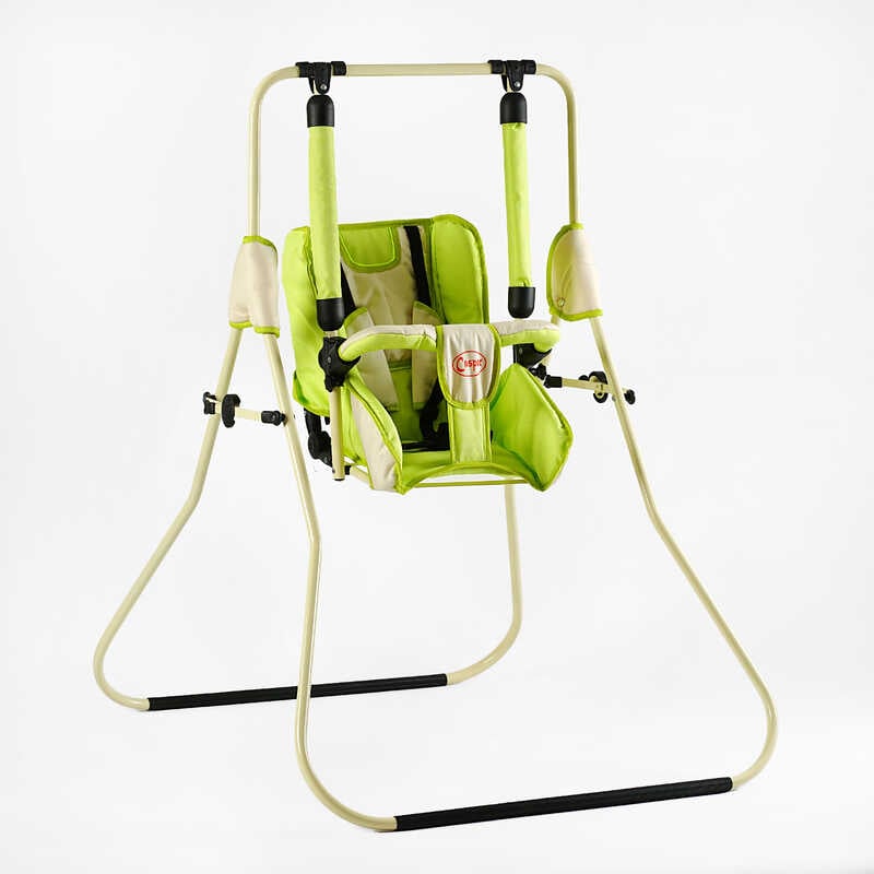 гр Гойдалка 0-м “Алінка“ 25782 (1) бежево-салатовий, бежевий каркас, зміна положення спинки “сидячи/лежачи“, у пакеті