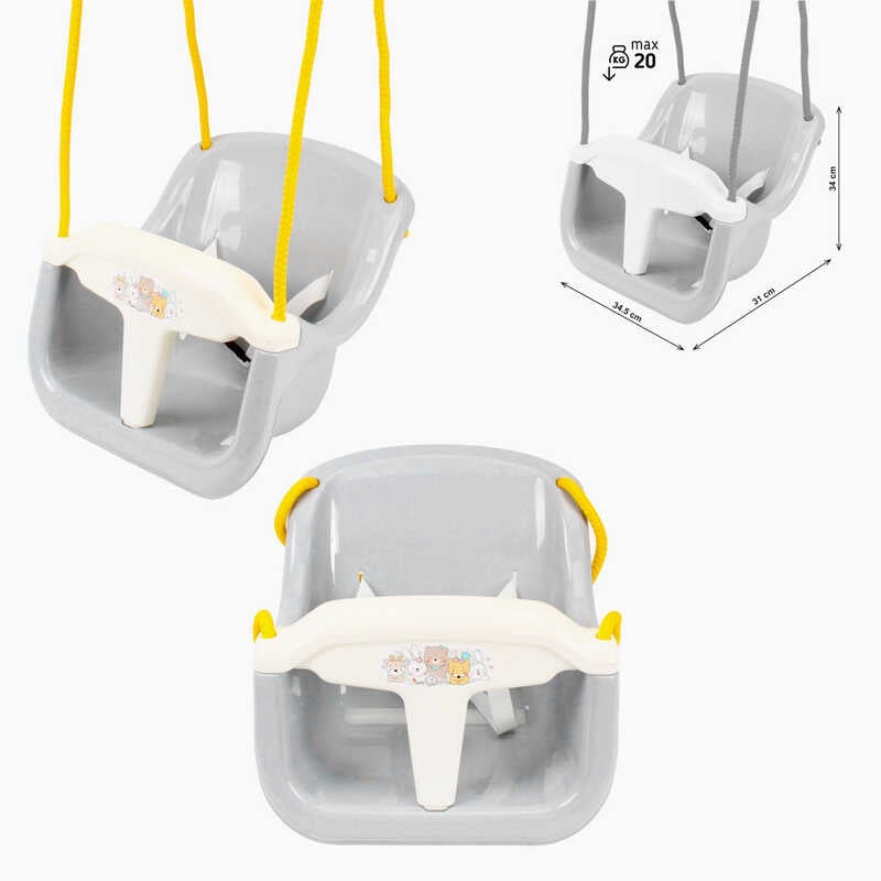 гр Гойдалка 2130 (6) СІРА, “Technok Toys“, 34,5х31х34 см, до 20 кг