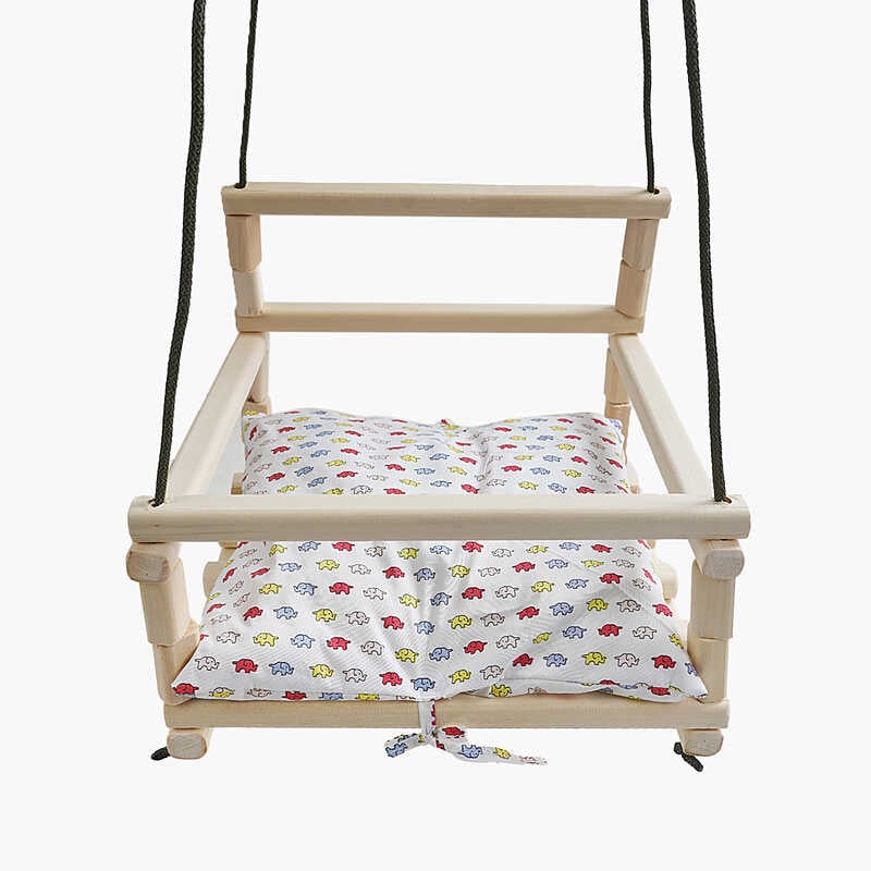 гр Гойдалка підвісна дерев`яна KV-850295 (5) розмір 30х30 см, подушка гр Гойдалка підвісна дерев`яна KV-850295 (5) розмір 30х30 см, подушка