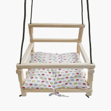 гр Гойдалка підвісна дерев`яна КВ-290831 (5) розмір 35х35см, подушка