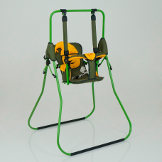 гр Гойдалка підлогова “Алінка“ 4808 (1) зелений каркас, хакі матерія, жовтий гномик