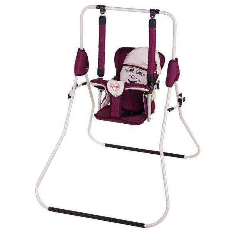 гр Гойдалка підлогова “Алінка“ 204846 (1) бордово-бежевий, бежевий каркас, у пакеті