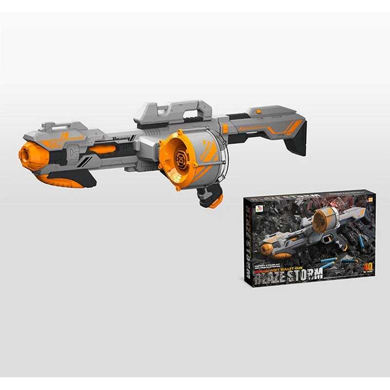 Автомат ZC 7070 (6) великий круглий магазин, 40 м’яких патронів, працює за механічним принципом, в коробці