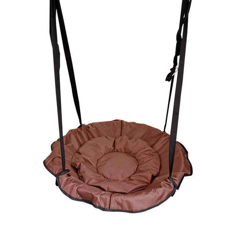 гр Гойдалка-гамак, колір коричневий GL 270895 (1) D подушки = 60 см, подушка з водонепроникного матеріалу, 120-150 кг, ремінці, D чохла = 105 см, знімний чохол, в пакеті