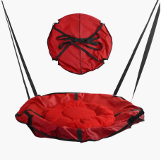 гр Гойдалка-гамак, колір червоний GL 270895 (1) D подушки = 60 см, подушка з водонепроникного матеріалу, 120-150 кг, ремінці, D чохла = 105 см, знімний чохол, в пакеті