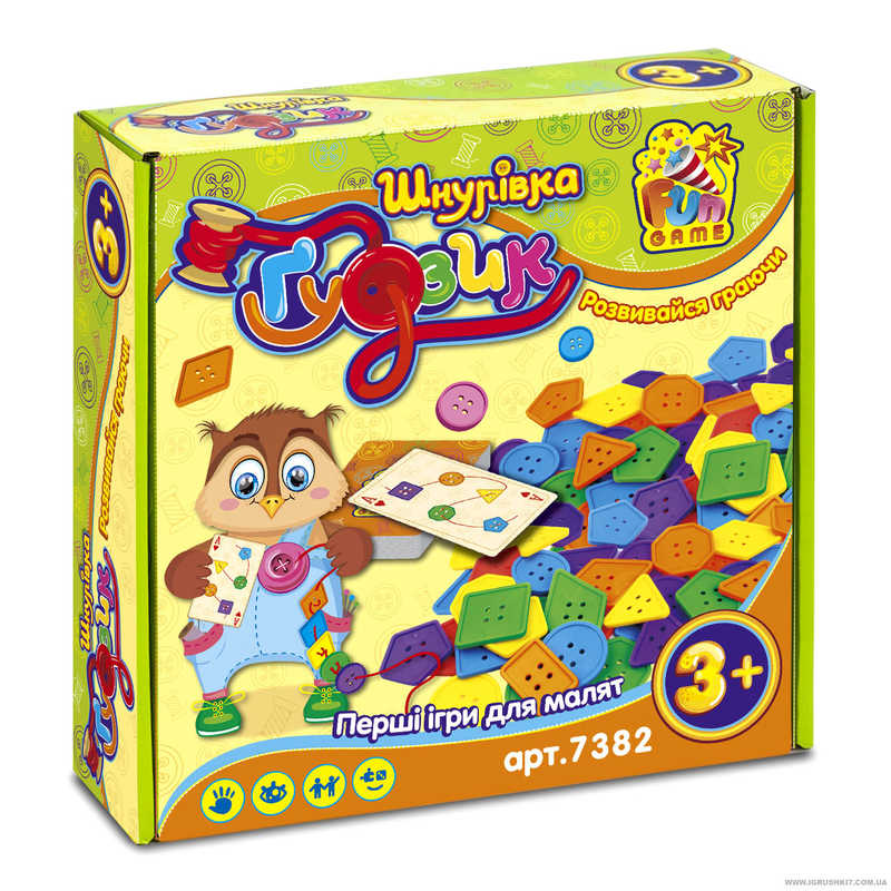 гр Гра - Шнурівка “Ґудзик“ 7382 (12) “4FUN Game Club“, у коробці гр Гра - Шнурівка “Ґудзик“ 7382 (12) “4FUN Game Club“, у коробці