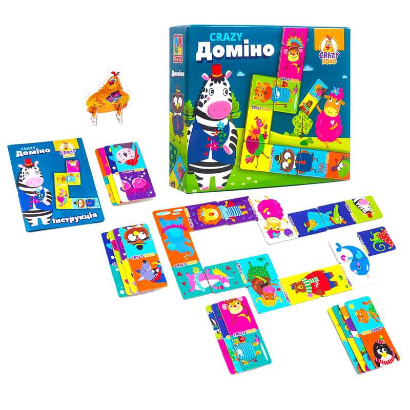 гр Гра настільна “Crazy Доміно“ - / укр / VT 8055-10 (12) “Vladi Toys“