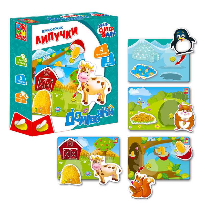 гр Гра з липучками “Будиночки“ - VT 1302-24 / укр / (14) “Vladi Toys“