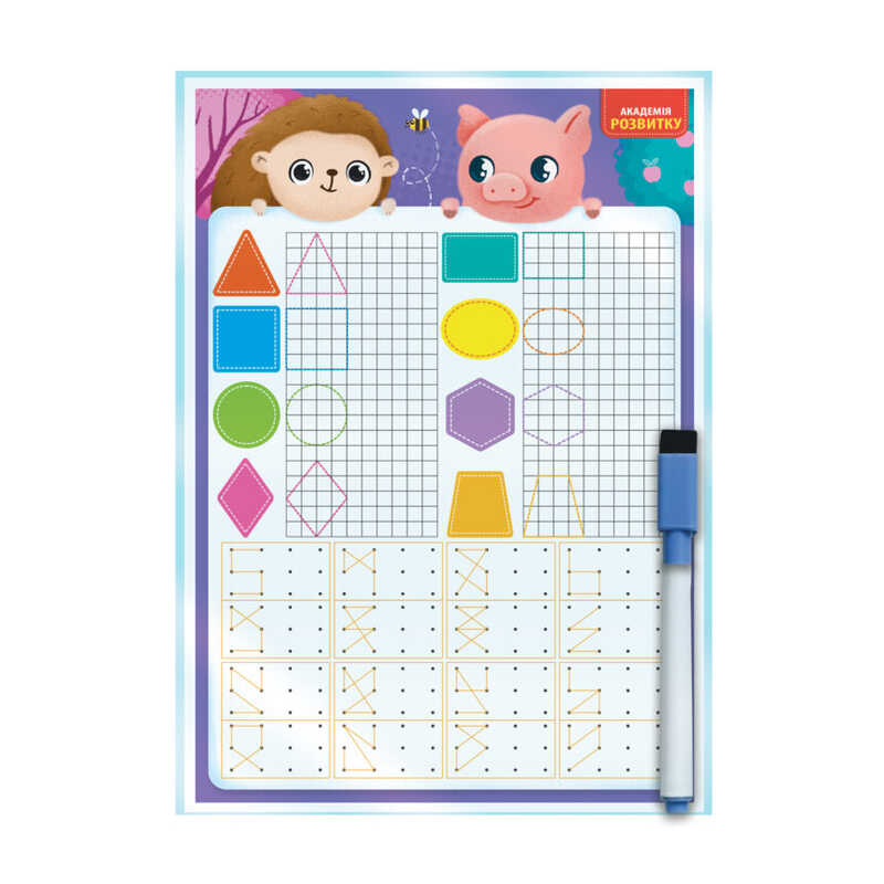 гр Дошка-тренажер “Фігури та форми“ укр. - VT5010-27 (22) “Vladi Toys“