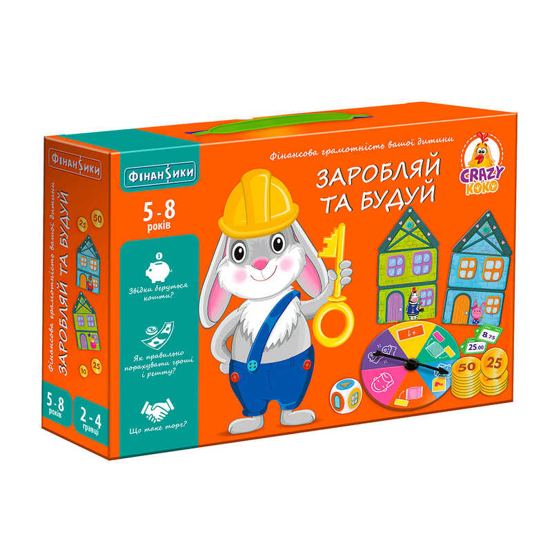 гр Гра настільна “Заробляй та будуй“ VT 2312-04 укр (6) “Vladi Toys“