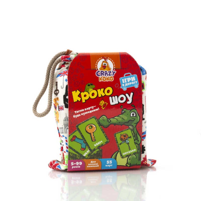 гр Гра настільна “Крокошоу“ (укр) VT8077-10 (12) “Vladi Toys“, 55 карт, у мішку