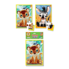 гр М“які пазли А5 “Зебрик та левеня“ VT1103-42 (20) укр “Vladi Toys“