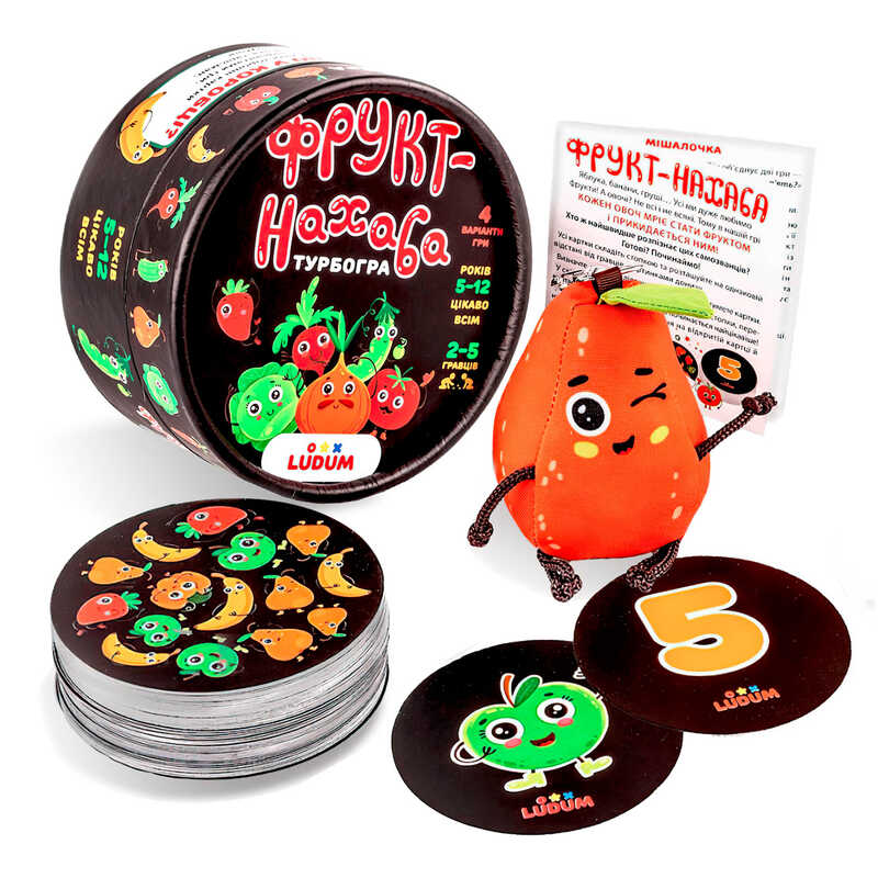 гр Гра настільна “Фрукт-нахаба“ LG2047-52 тубус великий (10) “Ludum“