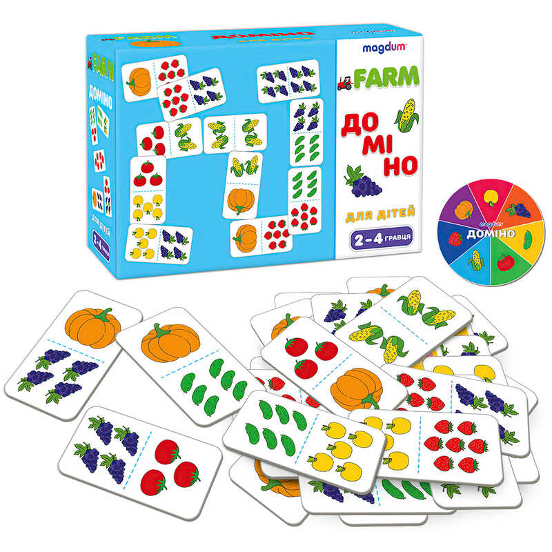 гр Гра настільна ME5032-23 EN “Доміно. Фрукти-овочі“ (60) “Ludum“, 29 фішок, в коробці гр Гра настільна ME5032-23 EN “Доміно. Фрукти-овочі“ (60) “Ludum“, 29 фішок, в коробці