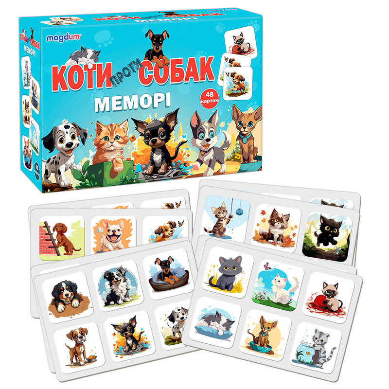 гр Гра настільна ME5032-24 “Меморі. Коти проти собак“ (24) “Ludum“