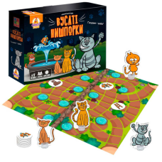 гр Гра настільна маршрутна “Вусаті нишпорки“ VT8055-44 (5) “Vladi Toys“, гральне поле, 16 жетонів, 4 фігурки котів, 4 підставки, гральний кубик, правила гри, в коробці