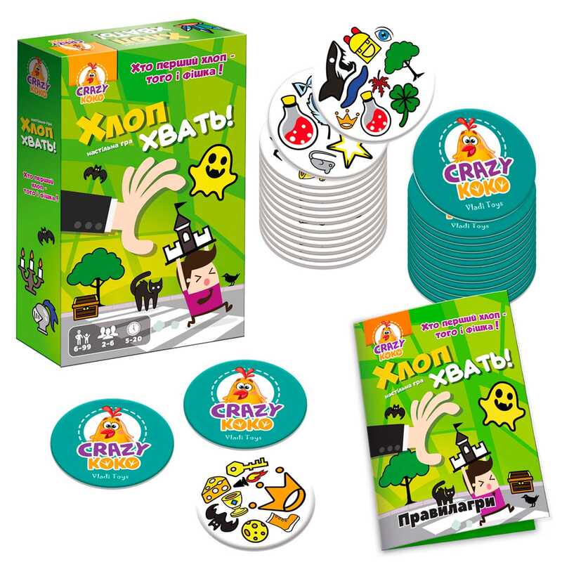 гр Гра настільна розважальна “Хлоп! Хвать!“ VT8077-05 (21) “Vladi Toys“