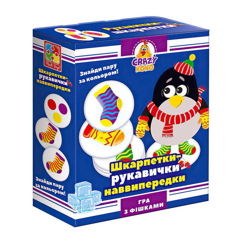 гр Гра настільна розважальна Crazy Koko “Шкарпетки-рукавичка“ VT8025-05 (12) “Vladi Toys“ в коробці