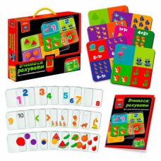гр Гра розвиваюча “Вчимося рахувати“ з пластиковими картками - VT1302-29 /укр/ (18) “Vladi Toys“