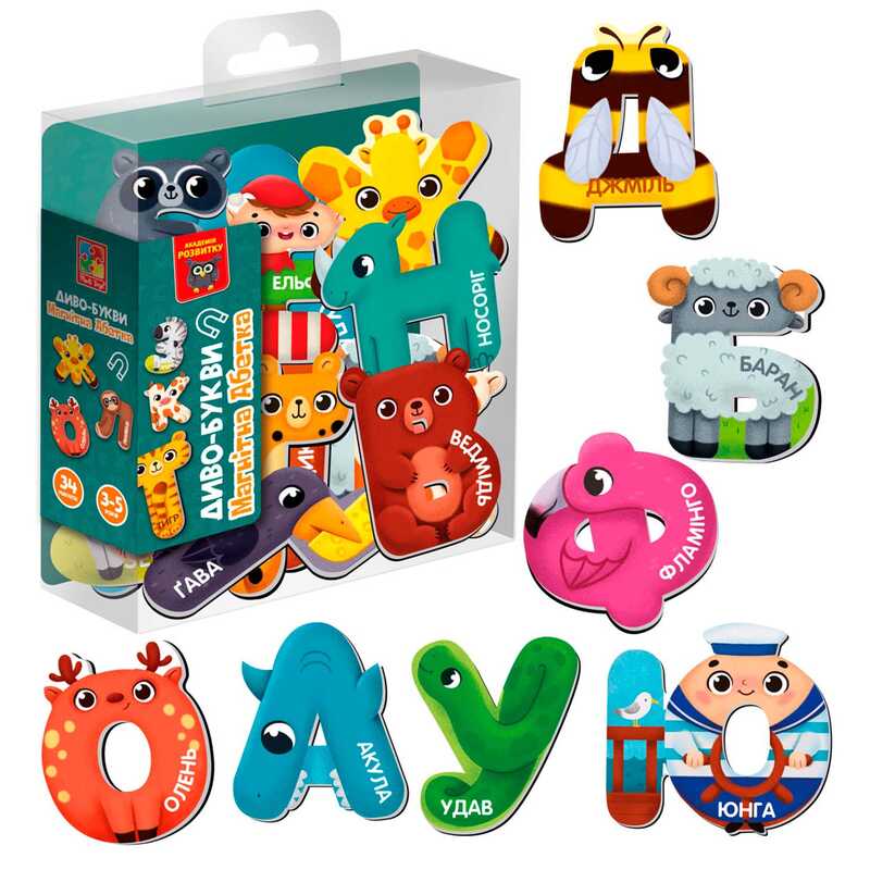 гр Гра розвиваюча магнітна “Диво-букви. Абетка“ (укр) - VT5411-18 (20) “Vladi Toys“ 