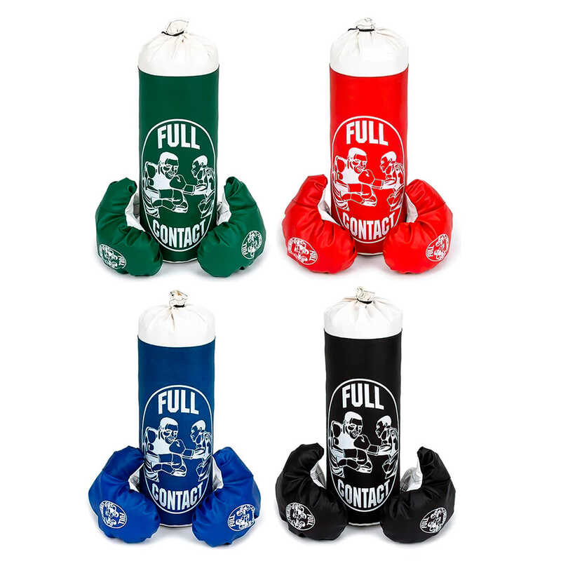 гр Груша боксерська МАЛА + рукавички BM_850196 (1) “Full contact“ 4 кольори, висота-42 см, 