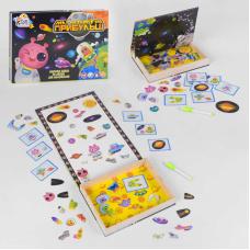 гр Дерев“яна гра 18094 “Космічні прибульці“ (12) “4FUN Game Club Wood“, 68 елементів, пазли, маркер, магнітна дошка, українською мовою, в коробці