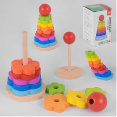 гр Дерев“яна пірамідка 50046 (24) “4FUN Game Club Wood“ в коробці